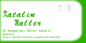 katalin maller business card